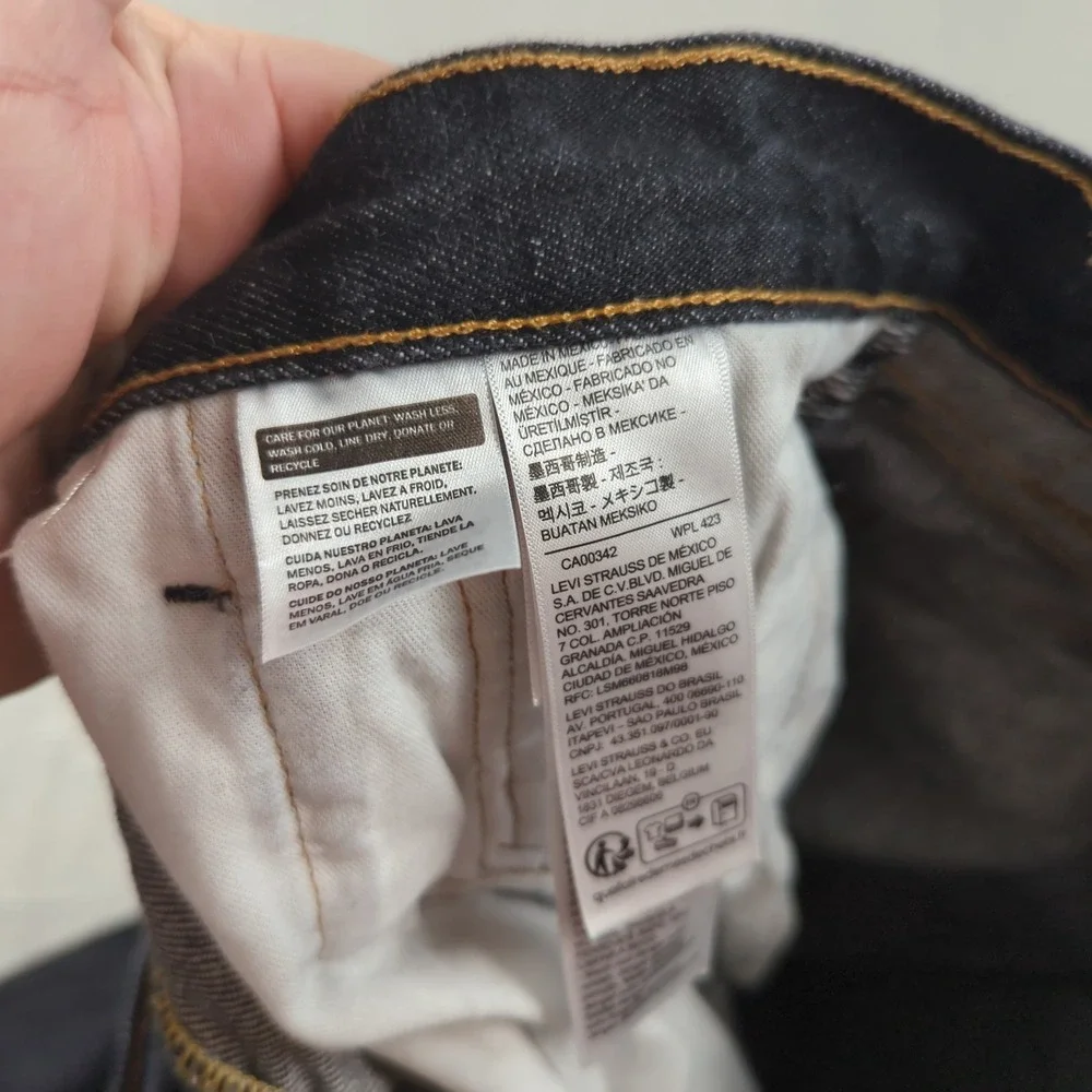 Levis 501 Jeans  Mens 38x32 Black Button Fly Western Faded Classic American